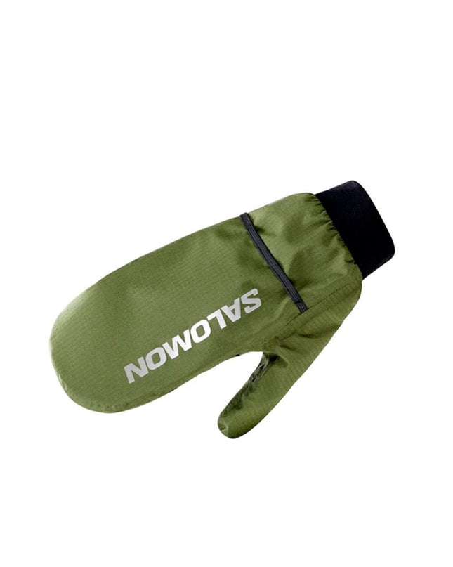 Salomon LC2052100 outdoor sport gloves for camping and hiking, black with textured grip and adjustable wrist straps.