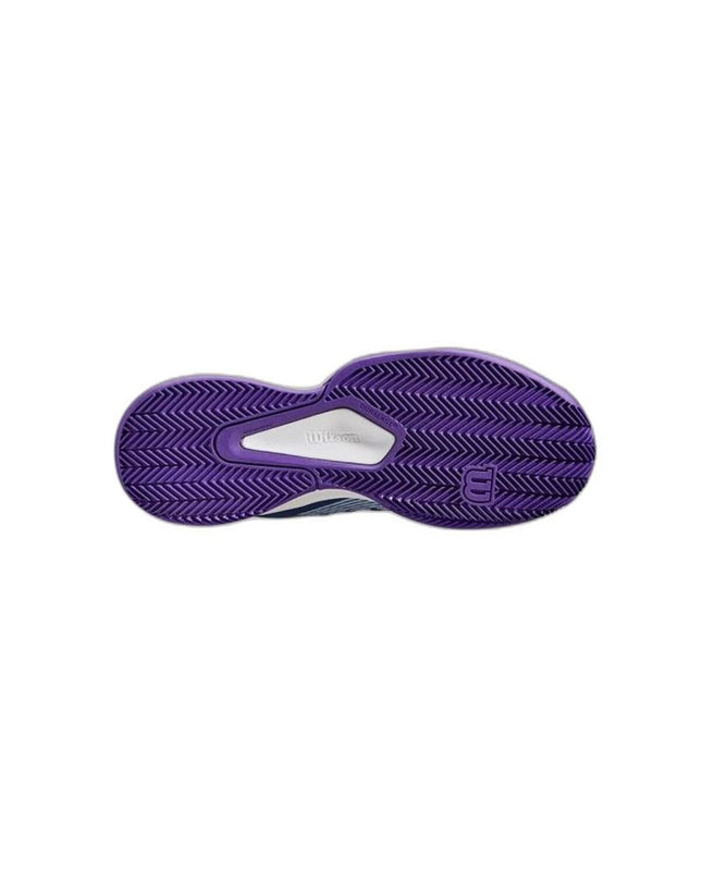 Wilson adult padel shoes in blue for tennis, featuring sport outdoor design with breathable material and supportive sole.