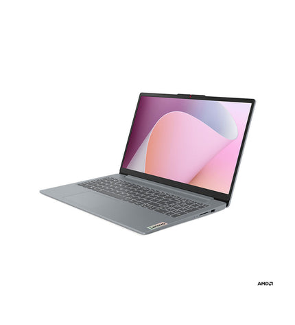 Lenovo IdeaPad Slim 3 15AMN8 laptop with AMD Ryzen 3, 8GB RAM, 512GB SSD, Azerty French keyboard, side view