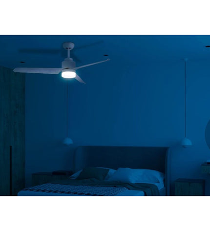 White SPC Internet plafondventilator met licht en 43W motor, geschikt voor huis en koken, draagbare airconditioning.
