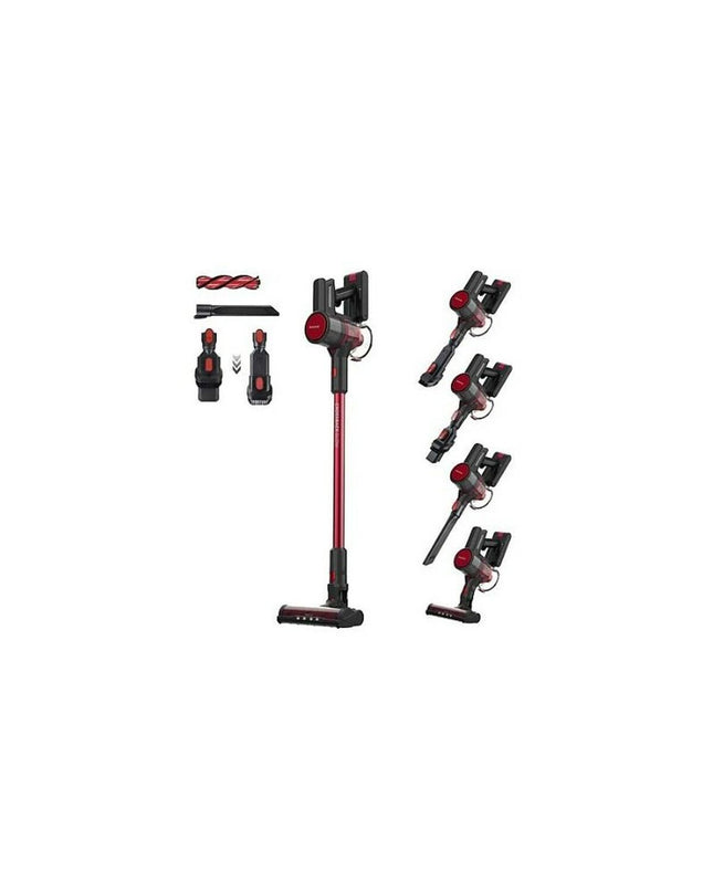 Taurus CROSSBACK Dazzl steel vacuum cleaner for home cleaning, showing its sleek design and handle with dirt collection area.