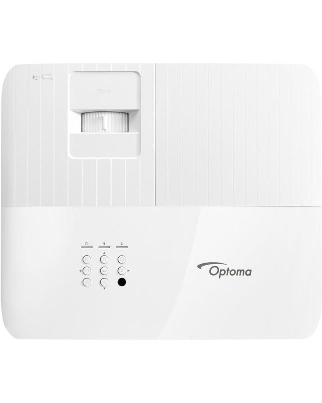 Optoma A9PV7KJ01AZ2 4000 Lm 3840x2160 Full HD projector showing image projection in a home theater setup.
