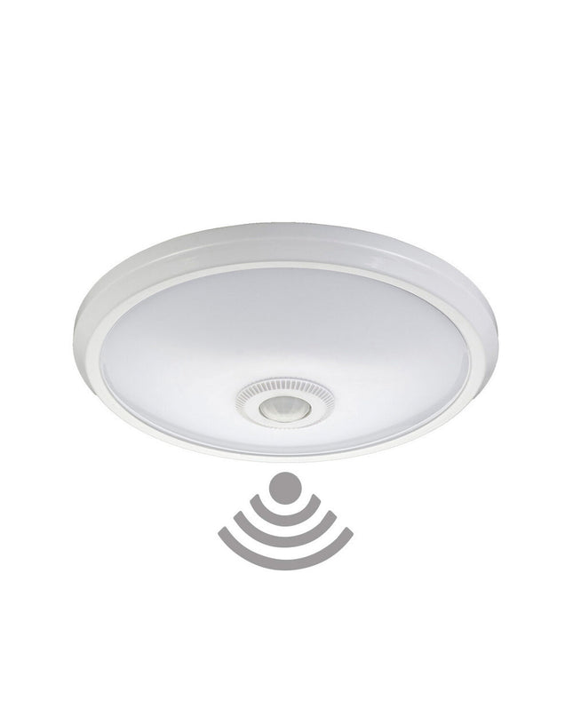 EDM 32507 outdoor ceiling light fixture in white polymeer with 50W E27 bulb, suitable for garden decoration.