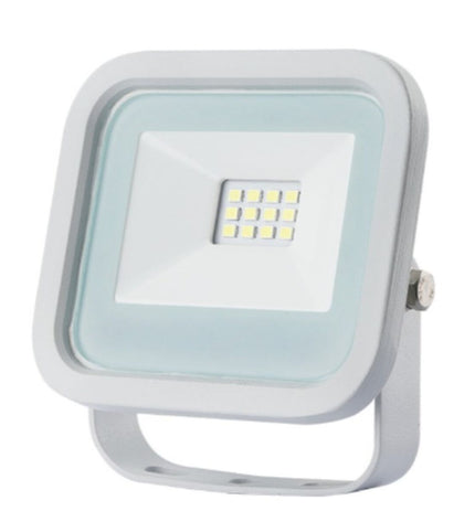 EDM Bouwlamp EDM 70369 in wit, outdoor garden decor light with 10W LED, 800 lumens brightness, 6400K color temperature.