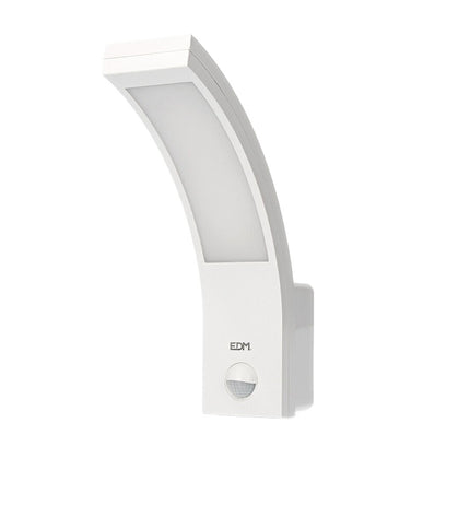 EDM Wandlamp EDM 32536 outdoor garden wall light in white polypropyleen, 10W, 750 lumens, 6400K for exterior decoration
