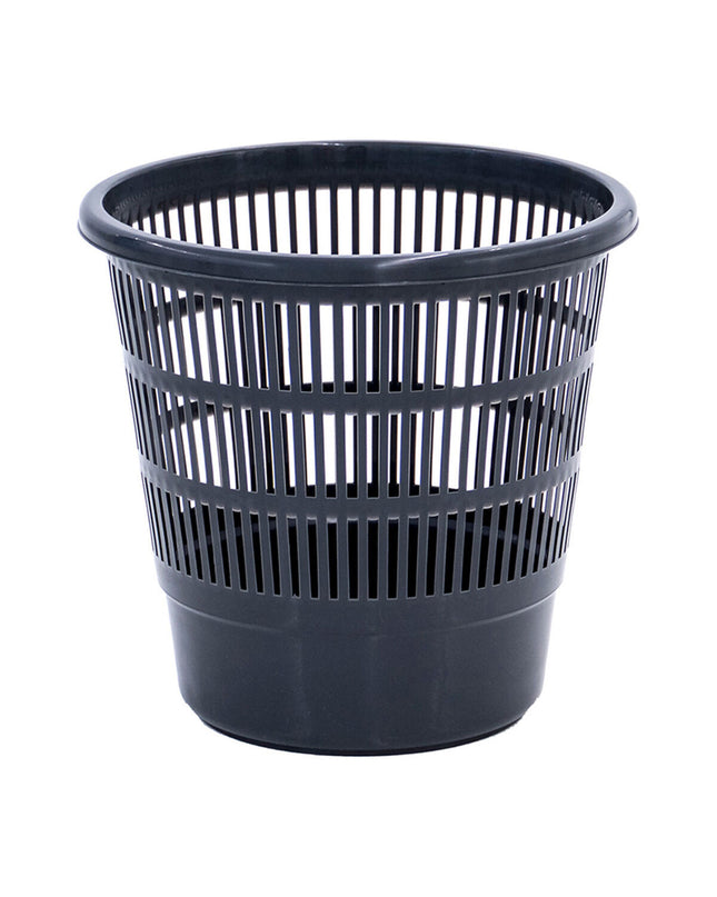 Black Plastiken plastic waste bin with 16L capacity, suitable for household kitchen organization and waste disposal.