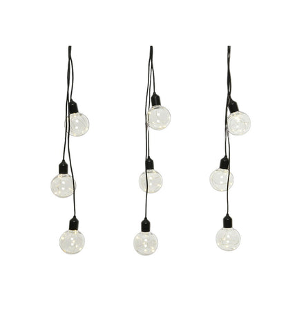 Lumineo 3m LED light garland for outdoor garden decoration, featuring warm white LED bulbs on a flexible string.