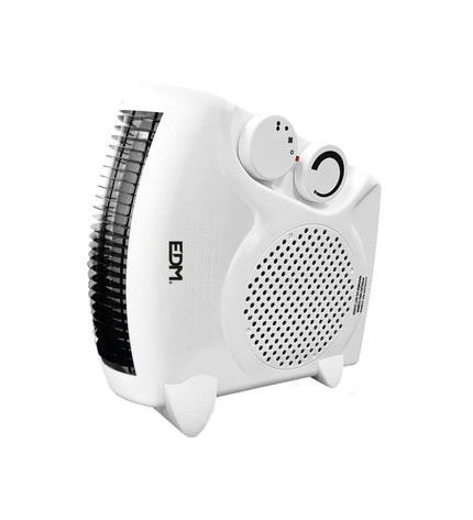 EDM Product Verwarming EDM 07205 Wit 1000-2000W compact portable heater for home and kitchen use.