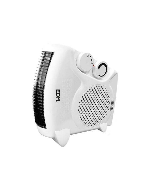 EDM Product Verwarming EDM 07205 Wit 1000-2000W compact portable heater for home and kitchen use.