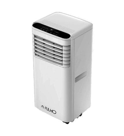 Fulmo ECO R290 portable air conditioner in white, 1000W, ideal for home cooling, compact design, and easy to move.
