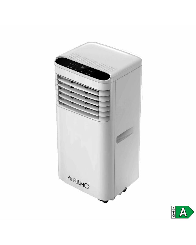 Fulmo ECO R290 portable air conditioner in white with control panel and vents, 1000W, designed for home and kitchen cooling.