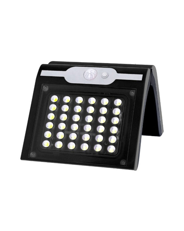 EDM Wandlamp EDM 31847 Zwart outdoor garden wall light with motion sensor, 2W, 220lm, 6500K cool white, outdoor decor lighting