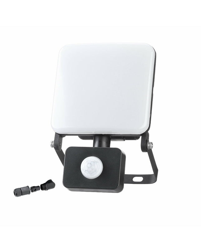 EDM Bouwlamp EDM 70422 frameless black outdoor garden light with 50W LED, 4100 lumens, 6000K color temperature, no background.