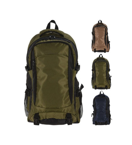 Redcliffs 40L foldable travel bag in red for sport, camping, and outdoor activities, shown partially folded on a neutral background.