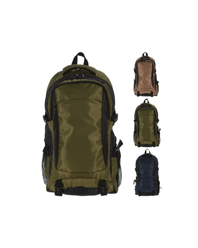 Redcliffs 40L foldable travel bag in red for sport, camping, and outdoor activities, shown partially folded on a neutral background.