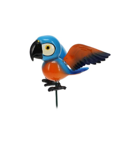 Progarden metal garden decoration of a bird figure, 12.5 x 14 x 67 cm, outdoor decor for garden and flower pots.