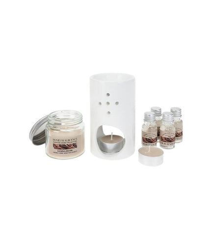 Lifetime essentiële olie brander for huis en koken, elegant huisdecoratie met een keramische stijl en warme uitstraling