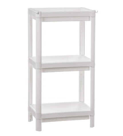 White plastic bathroom cabinet by Ballete with dimensions 35.5 x 23 x 75 cm, suitable for household and kitchen storage.