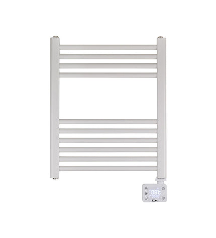 Electric wall-mounted towel rack EDM 07168 400W in a bathroom, with multiple bars for drying towels, 50x70x5.3 cm