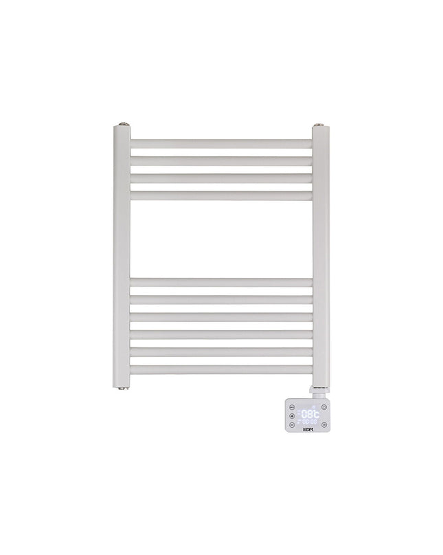 Electric wall-mounted towel rack EDM 07168 400W in a bathroom, with multiple bars for drying towels, 50x70x5.3 cm