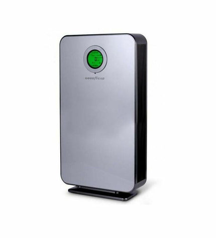 Silver Goodyear GY1520AP 40W portable air purifier for home and kitchen, compact and modern design.