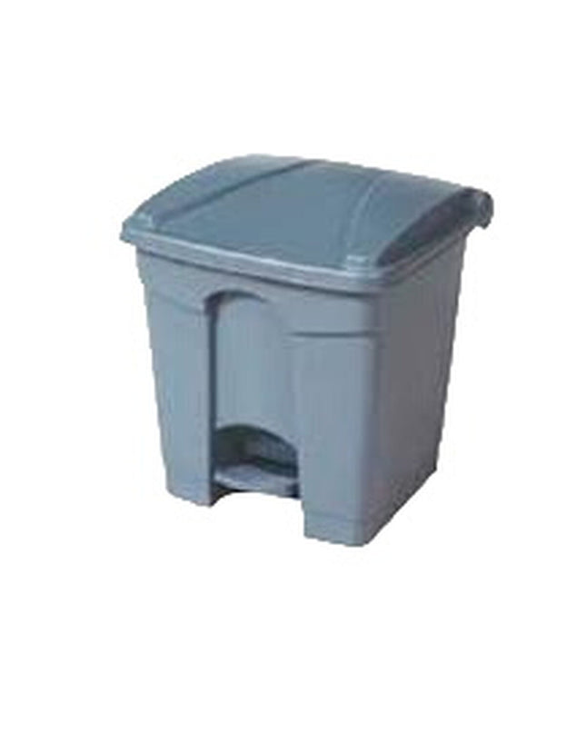 Gray rectangular plastic waste bin with 30L capacity, suitable for home and kitchen storage, by BigBuy Home.
