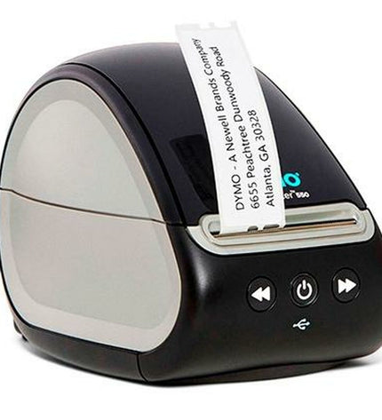 Dymo Labelwriter 550 portable electric label maker with six label rolls, ideal for office organization and labeling tasks.