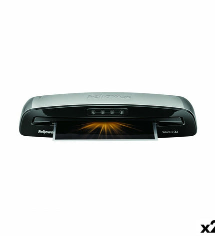 Fellowes Saturn-3I A3 laminator in Ziverachtig Zwart, two office laminating machines with control panel and compact design