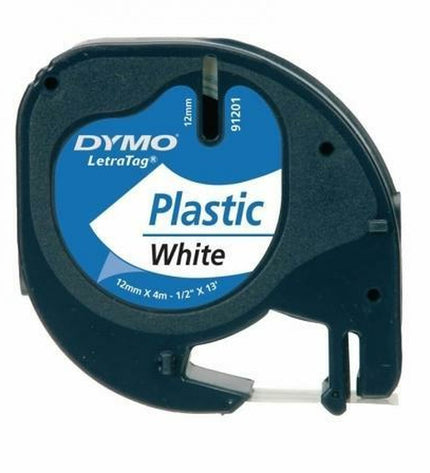 Dymo 91201 4m tape, set of 10, office supplies and stationery, black on transparent tape roll with Dymo branding