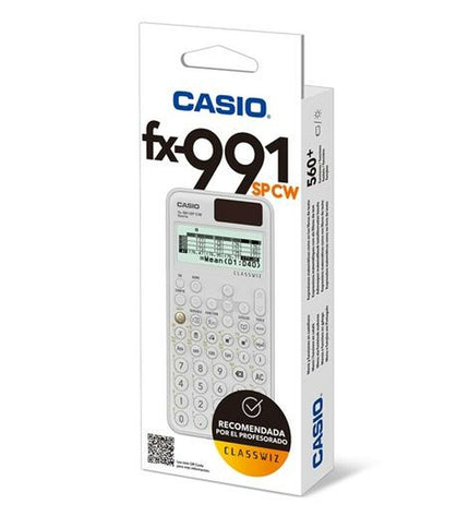 Set of 10 Casio FX-991SPCW scientific calculators, office electronics and school supplies, with digital display and scientific functions.