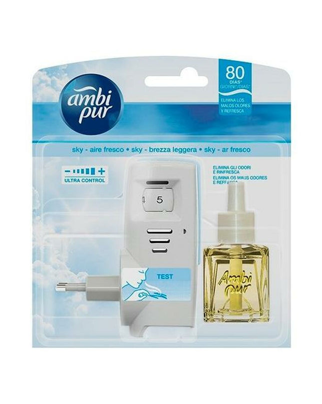 Ambi Pur elektrische luchtverfrisser met fris geur en 21 ml navullingen, huisdecoratie voor frisse lucht in huis