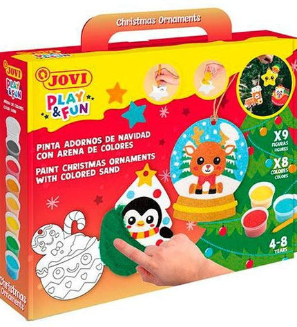 Jovi Magisch Zand Christmas Ornaments set with three colorful, festive decorative ornaments for creative holiday activities.