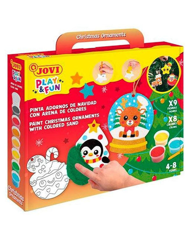Jovi Magisch Zand Christmas Ornaments set with three colorful, festive decorative ornaments for creative holiday activities.