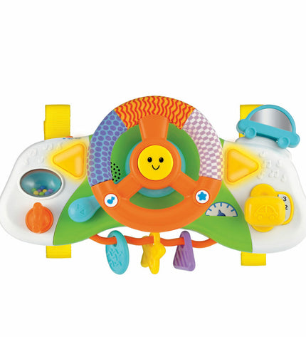 Set of four Winfun baby stroller steering wheels, 27.5 x 15.5 x 7.5 cm, toy accessories for young children.