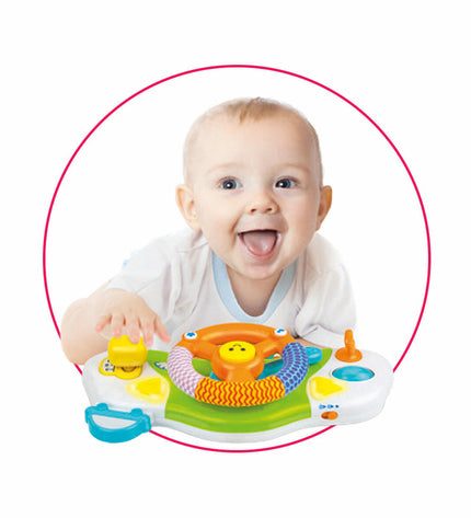Set of four Winfun baby stroller steering wheels, 27.5 x 15.5 x 7.5 cm, toy accessories for young children.