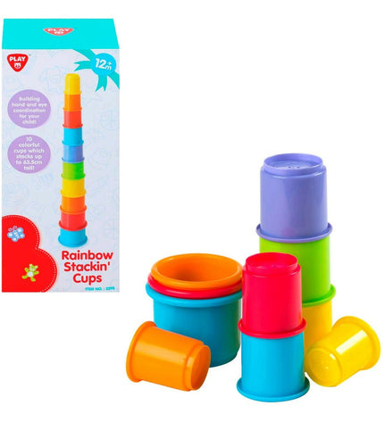 Set of six PlayGo baby agility toys with 10 colorful parts, measuring 7x27x7 cm, designed for early childhood developmental play.