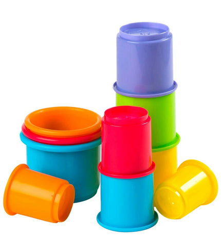 PlayGo baby agility toy set with 10 colorful pieces, each approximately 7x7x27 cm, designed for young children’s play.