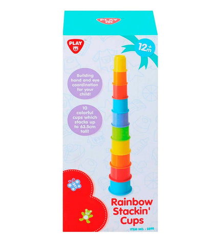 PlayGo baby agility game with 10 colorful wooden pieces, measuring 7x27x7 cm, designed for young children's play and development.
