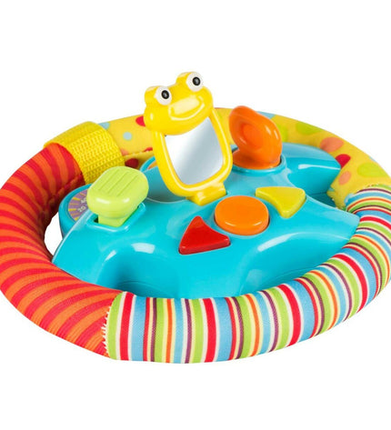 Set of six Winfun baby steering wheel toys, 16.5 x 16.5 x 2.5 cm, designed for young children’s play and development.