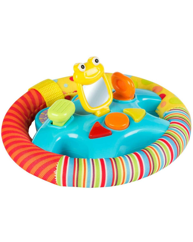 Set of six Winfun baby steering wheel toys, 16.5 x 16.5 x 2.5 cm, designed for young children’s play and development.