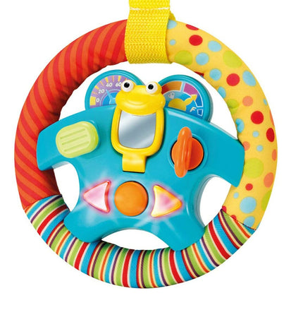 Set of six Winfun baby steering wheel toys, 16.5 x 16.5 x 2.5 cm, colorful plastic play accessories for young children