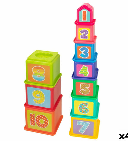 PlayGo Blokken Stapelen speelgoed for babies, 4 colorful stacking blocks measuring 10.2 x 50.8 x 10.2 cm, ideal for young children.