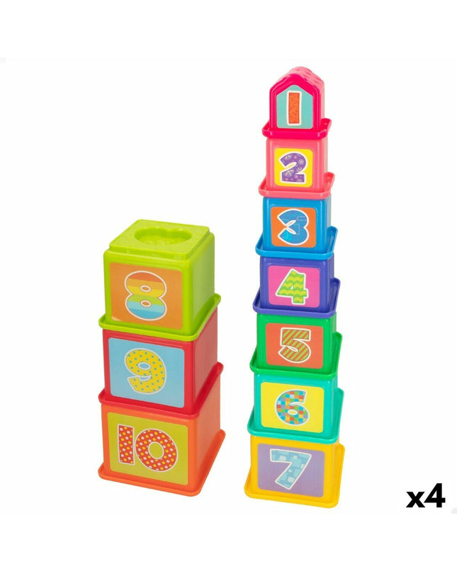 PlayGo Blokken Stapelen speelgoed for babies, 4 colorful stacking blocks measuring 10.2 x 50.8 x 10.2 cm, ideal for young children.