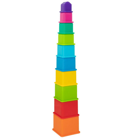 PlayGo Blokken Stapelen speelgoed for babies, set of 4 colorful stacking blocks, 10.5 x 9 x 10.5 cm, suitable for young children.