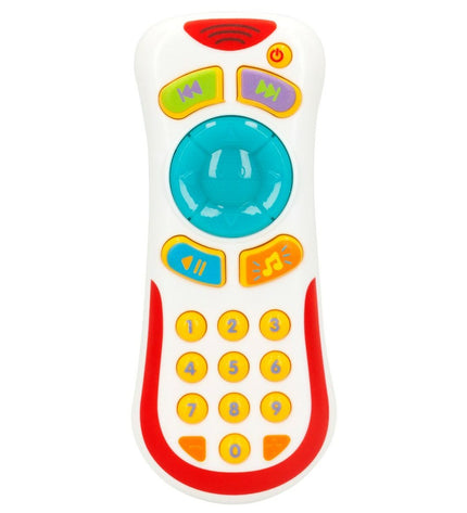 Set of 12 Winfun toy controllers for babies, colorful and small-sized, ideal for young children's imaginative play.