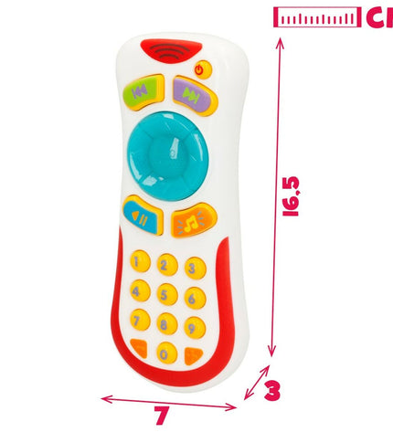 Set of 12 Winfun baby toy controllers, 7x16.5x3 cm, colorful plastic play objects for young children.