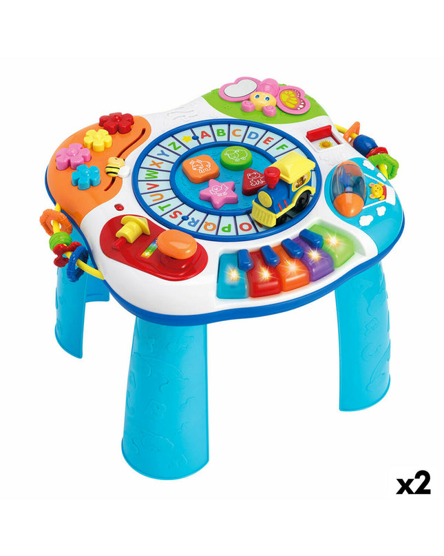 Winfun Baby activity center with train and piano, 42x34x37.7 cm, colorful play toys for young children.