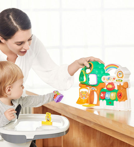 Set of six Winfun interactive baby toys shaped like a house, measuring 32x24.5x7 cm, designed for young children’s play.