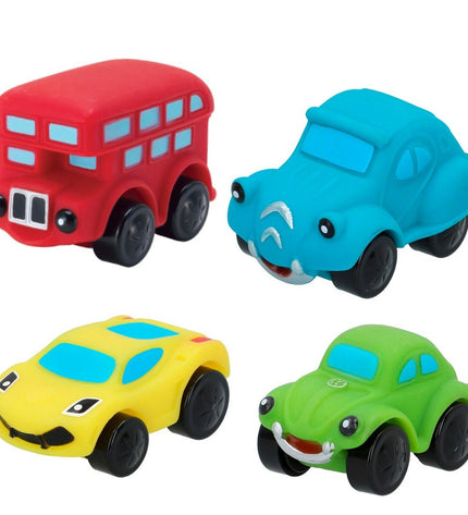 Set of six Motor Town toy vehicles, colorful cars and trucks for kids' play, part of the speelgoed en games voertuig collection.