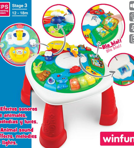 Winfun baby activity centers, set of 2, measuring 47x41x47 cm, designed for young children to play and explore.